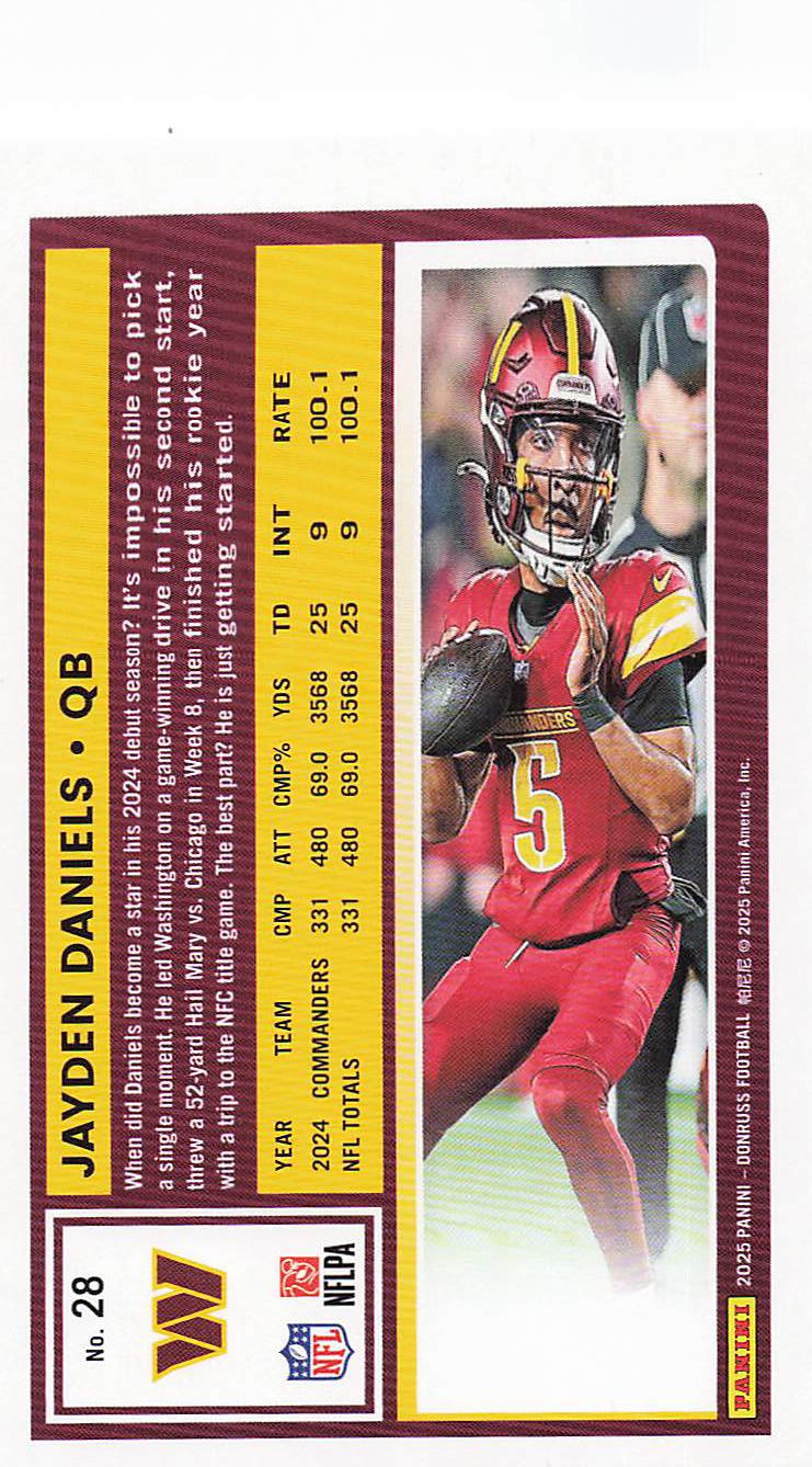 2025 Donruss Football Jayden Daniels #28