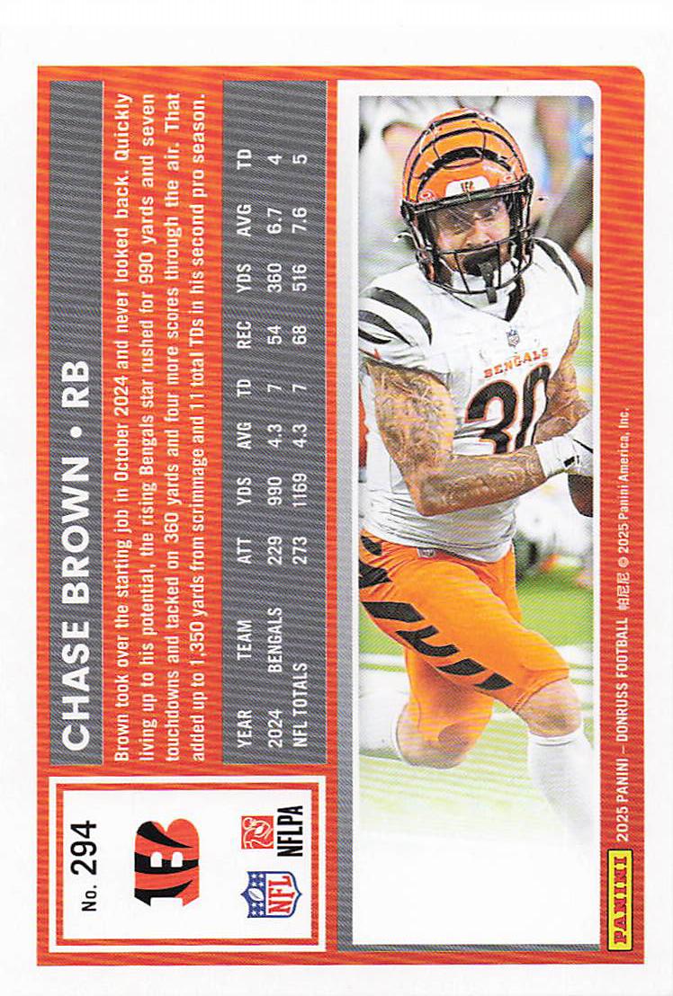 2025 Donruss Football Chase Brown #294