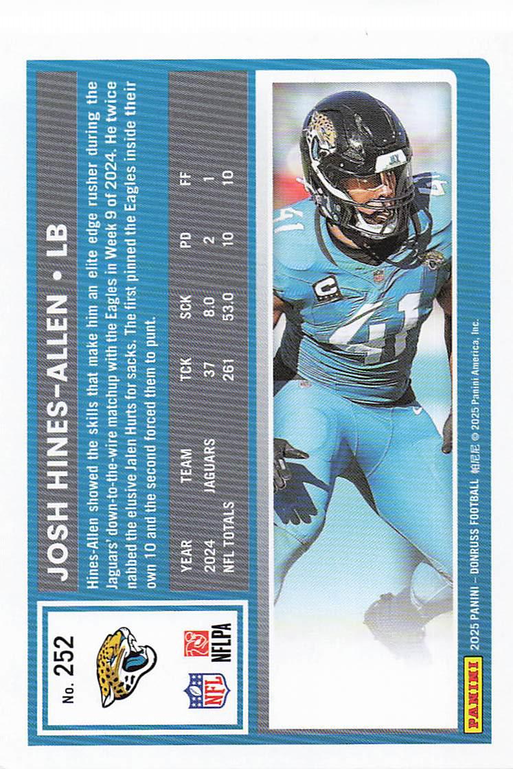 2025 Donruss Football Josh Hines-Allen #252