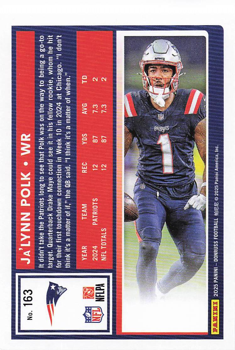 2025 Donruss Football Ja’Lynn Polk #163