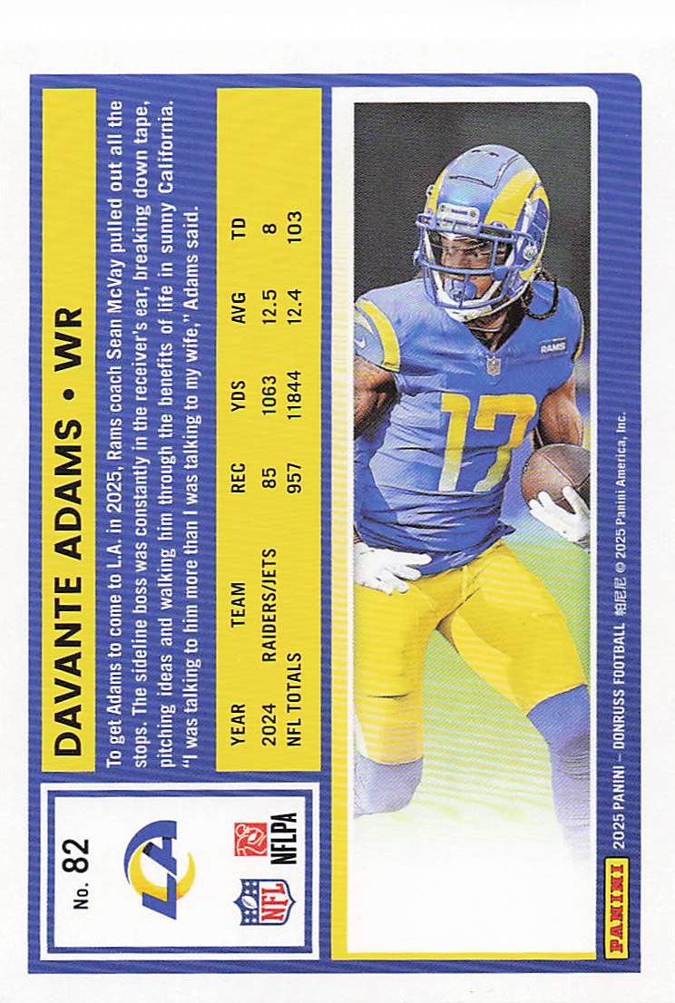 2025 Donruss Football Davante Adams #82