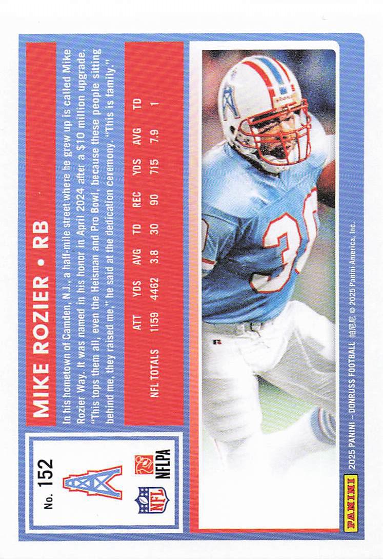 2025 Donruss Football Mike Rozier #152