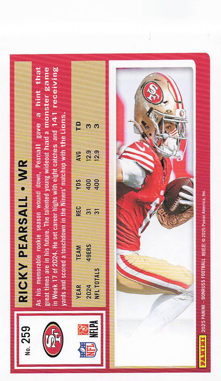 2025 Donruss Football Ricky Pearsall #259