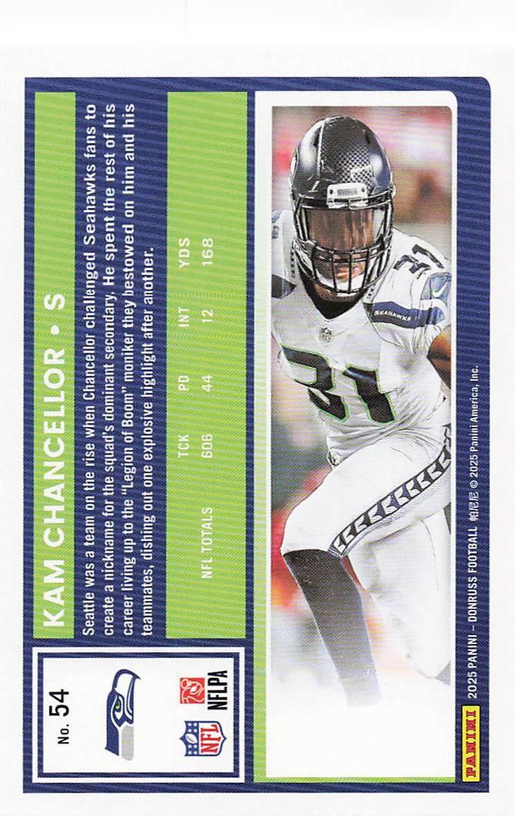 2025 Donruss Football Kam Chancellor #54