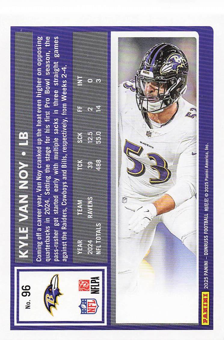 2025 Donruss Football Kyle Van Noy #96
