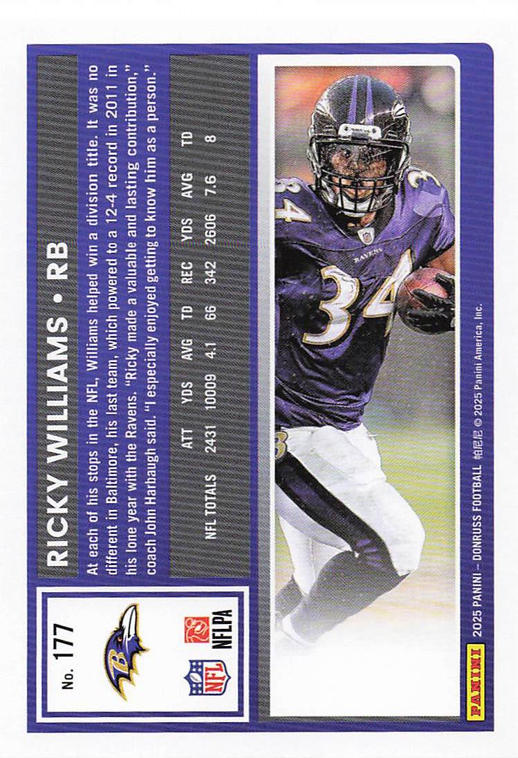 2025 Donruss Football Ricky Williams #177