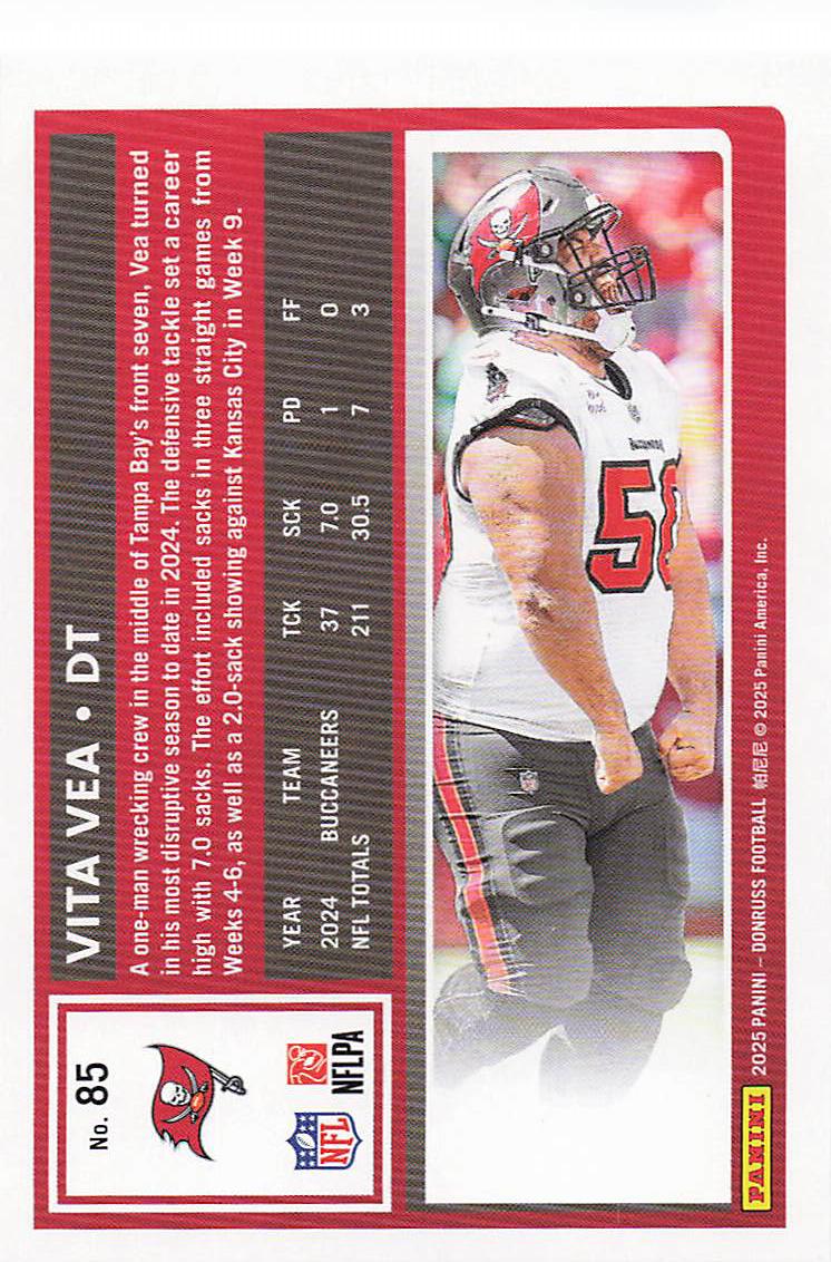 2025 Donruss Football Vita Vea #85