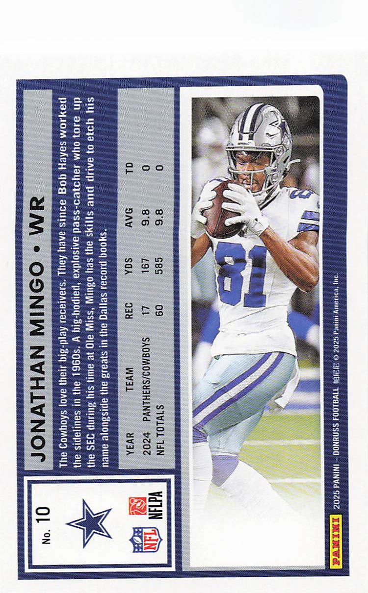 2025 Donruss Football Jonathan Mingo #10