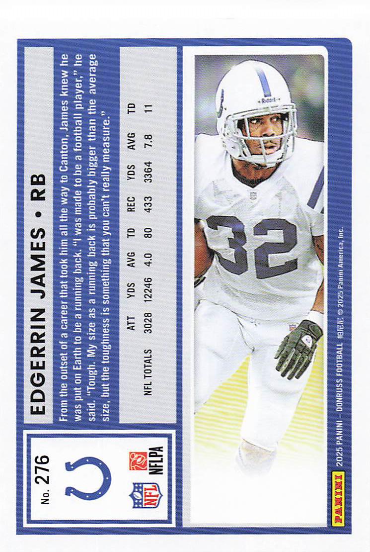 2025 Donruss Football Edgerrin James #276