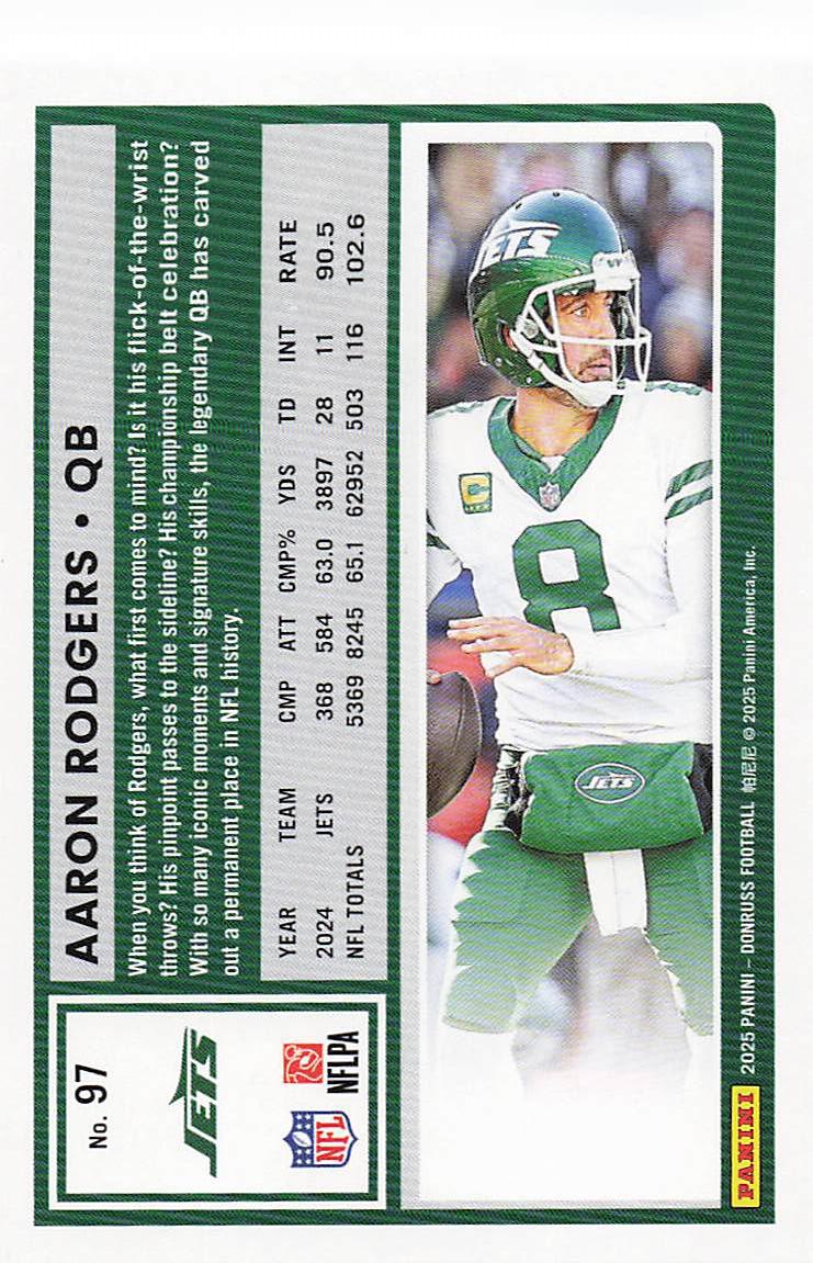 2025 Donruss Football Aaron Rodgers #97