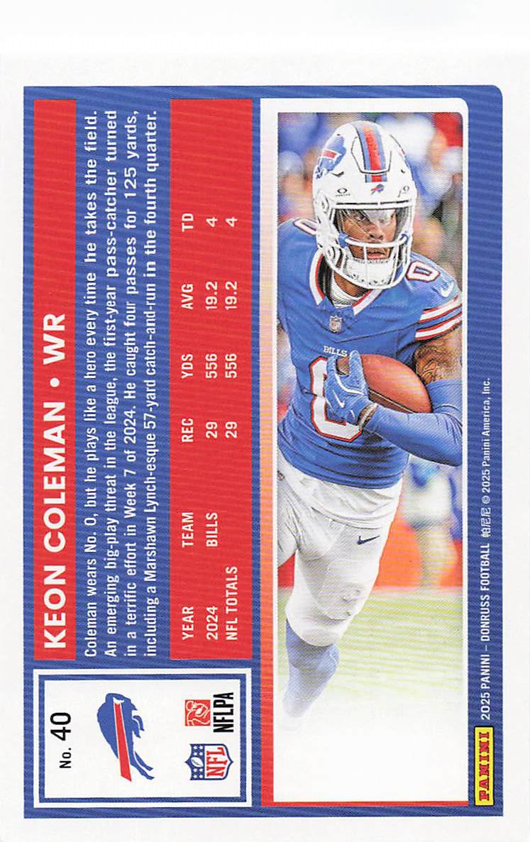 2025 Donruss Football Keon Coleman #40