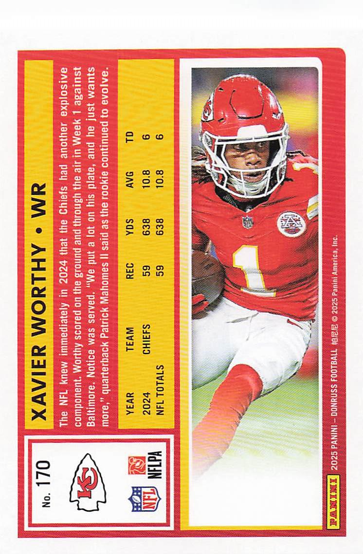 2025 Donruss Football Xavier Worthy #170