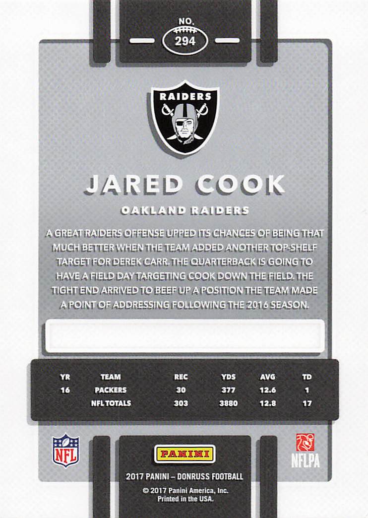 2017 Donruss Football Jared Cook #294