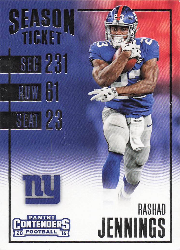 2016 Panini Contenders Football Rashad Jennings #6