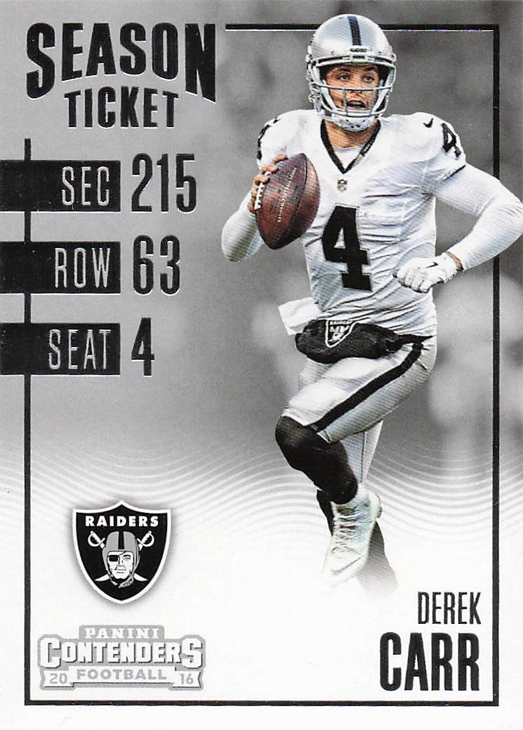 2016 Panini Contenders Football Derek Carr #71