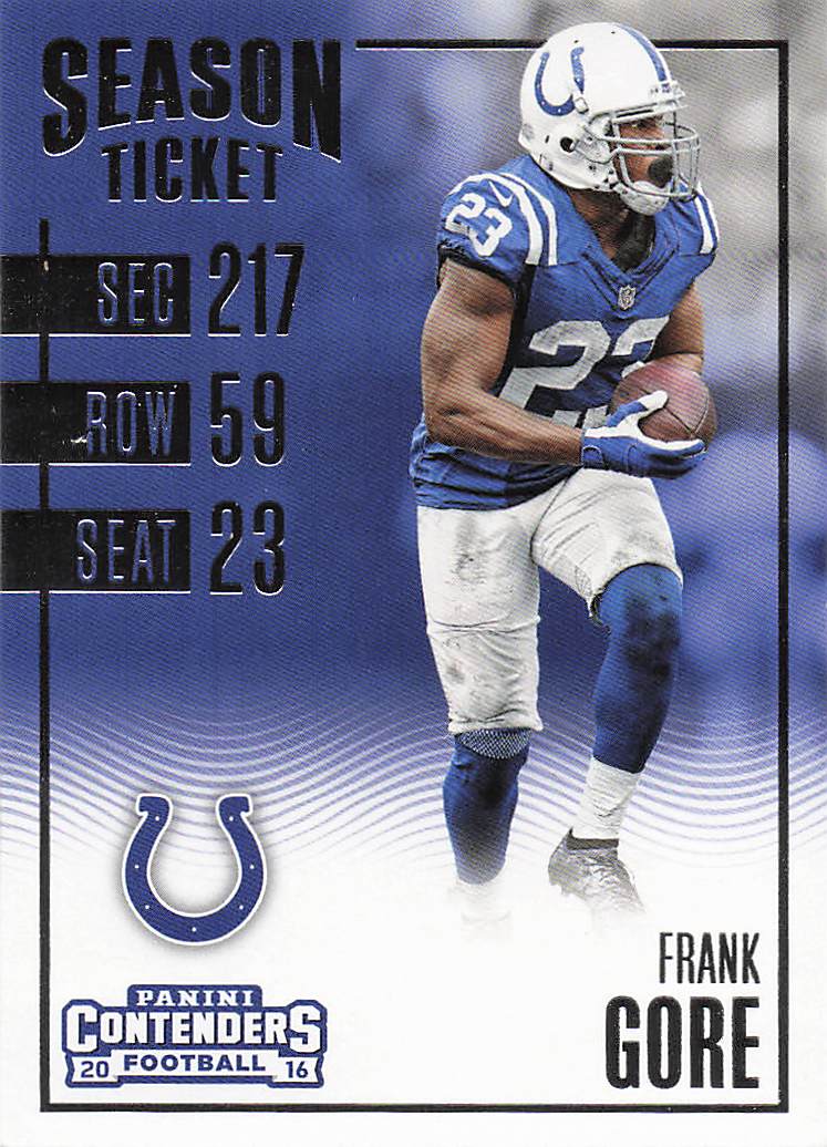 2016 Panini Contenders Football Frank Gore #93