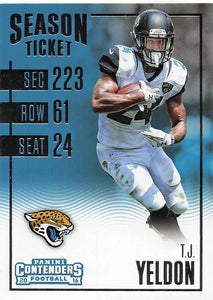 2016 Panini Contenders Football T.J. Yeldon #96