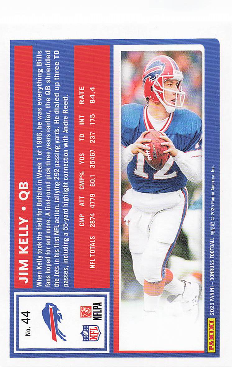 2025 Donruss Football Jim Kelly #44