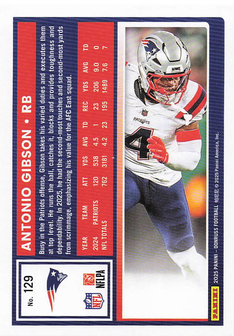 2025 Donruss Football Antonio Gibson #129