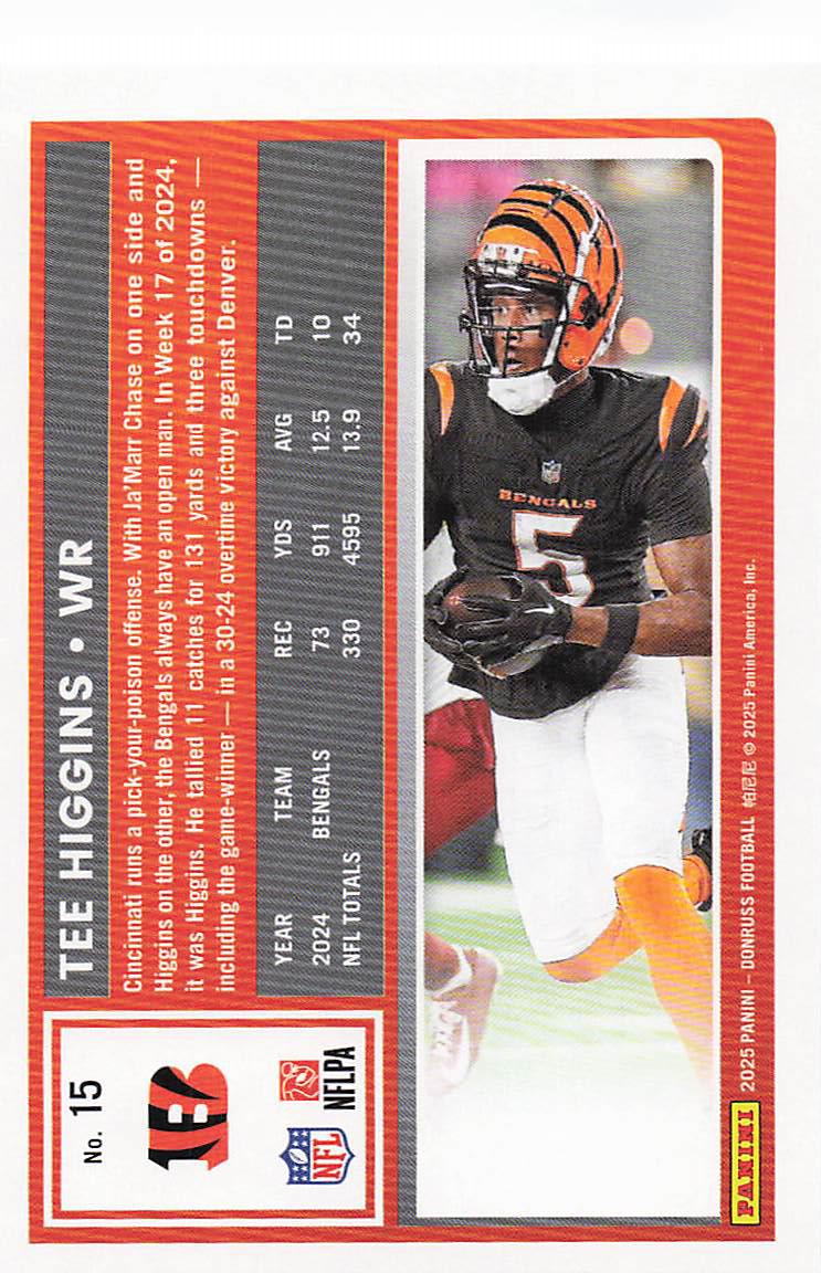 2025 Donruss Football Tee Higgins #15
