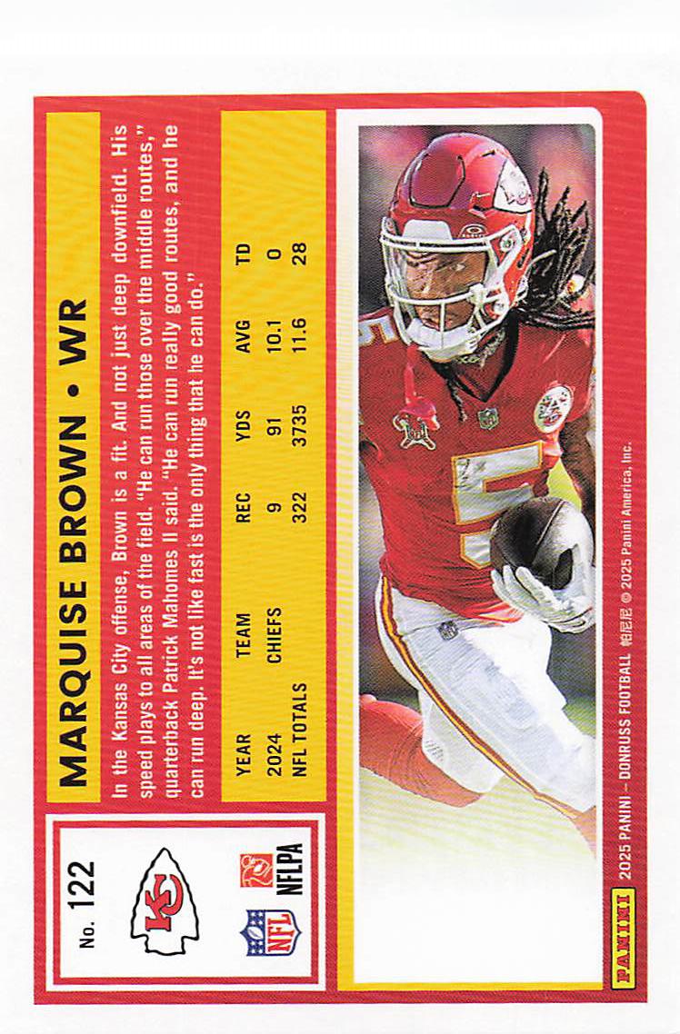 2025 Donruss Football Marquise Brown #122