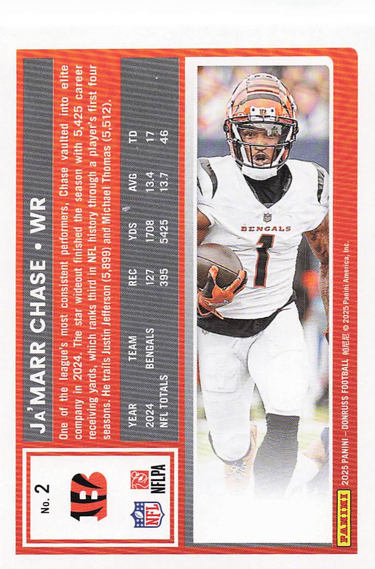 2025 Donruss Football Ja’Marr Chase #2
