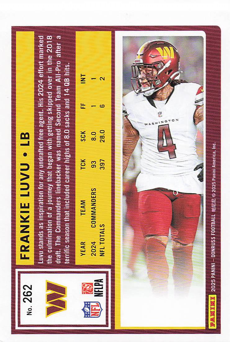 2025 Donruss Football Frankie Luvu #262