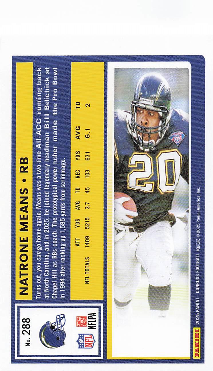 2025 Donruss Football Natrone Means #288