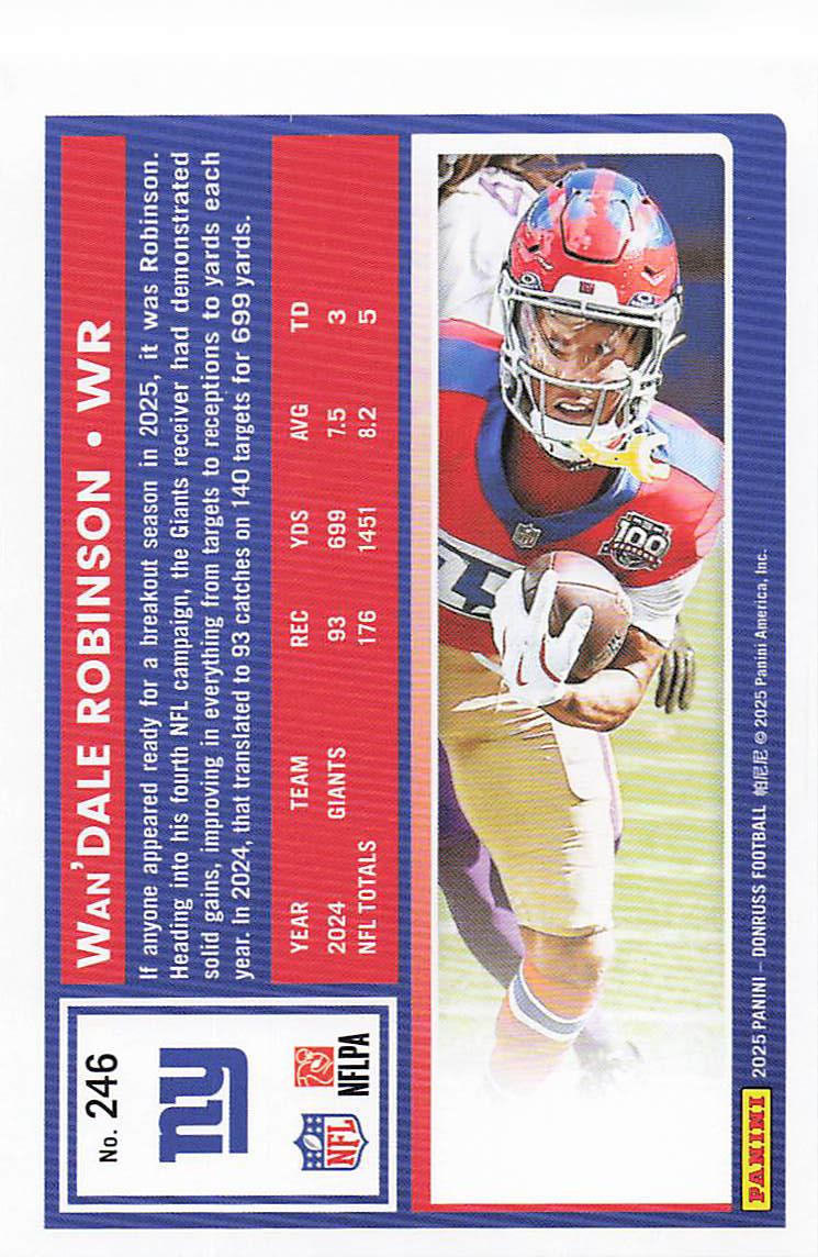 2025 Donruss Football Wan'Dale Robinson #246