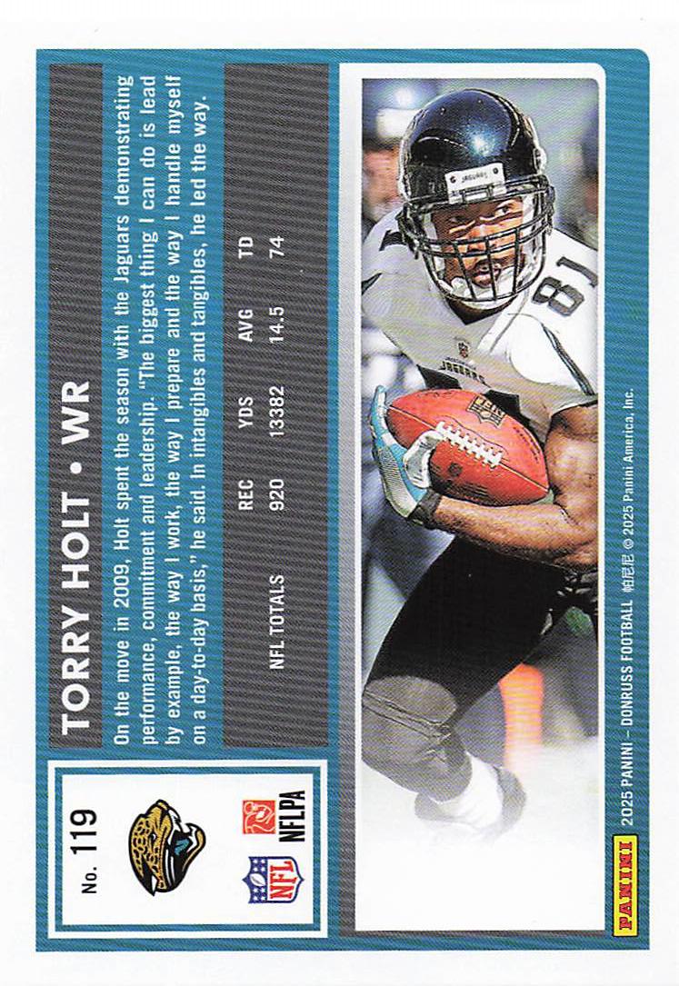 2025 Donruss Football Torry Holt #119