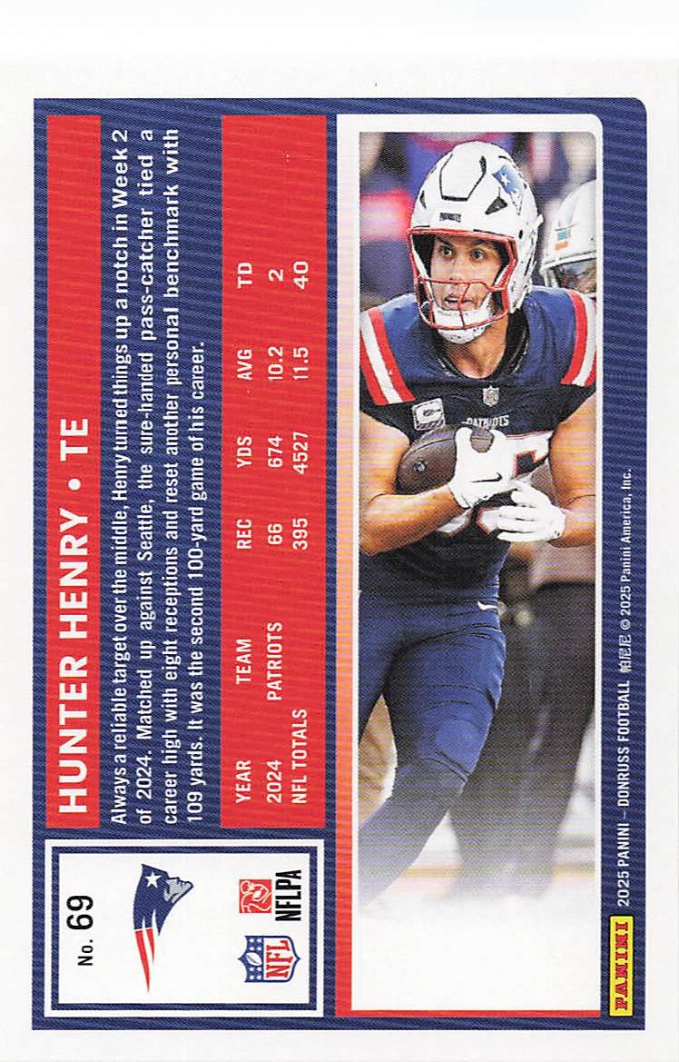 2025 Donruss Football Hunter Henry #69