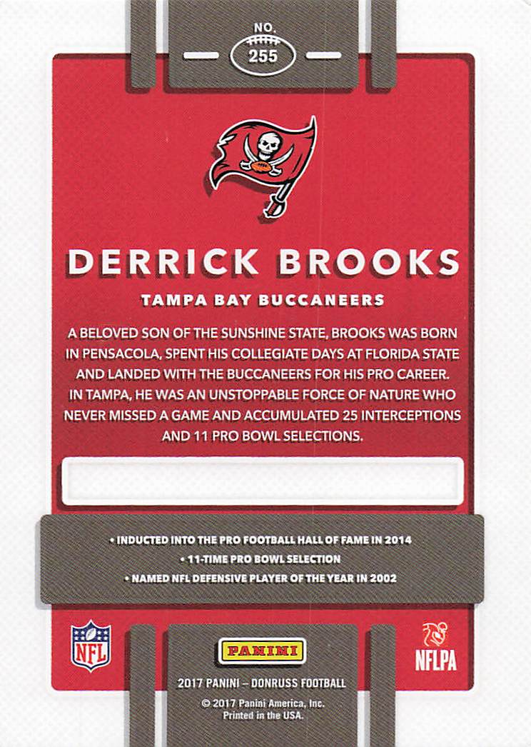 2017 Donruss Football Derrick Brooks #255