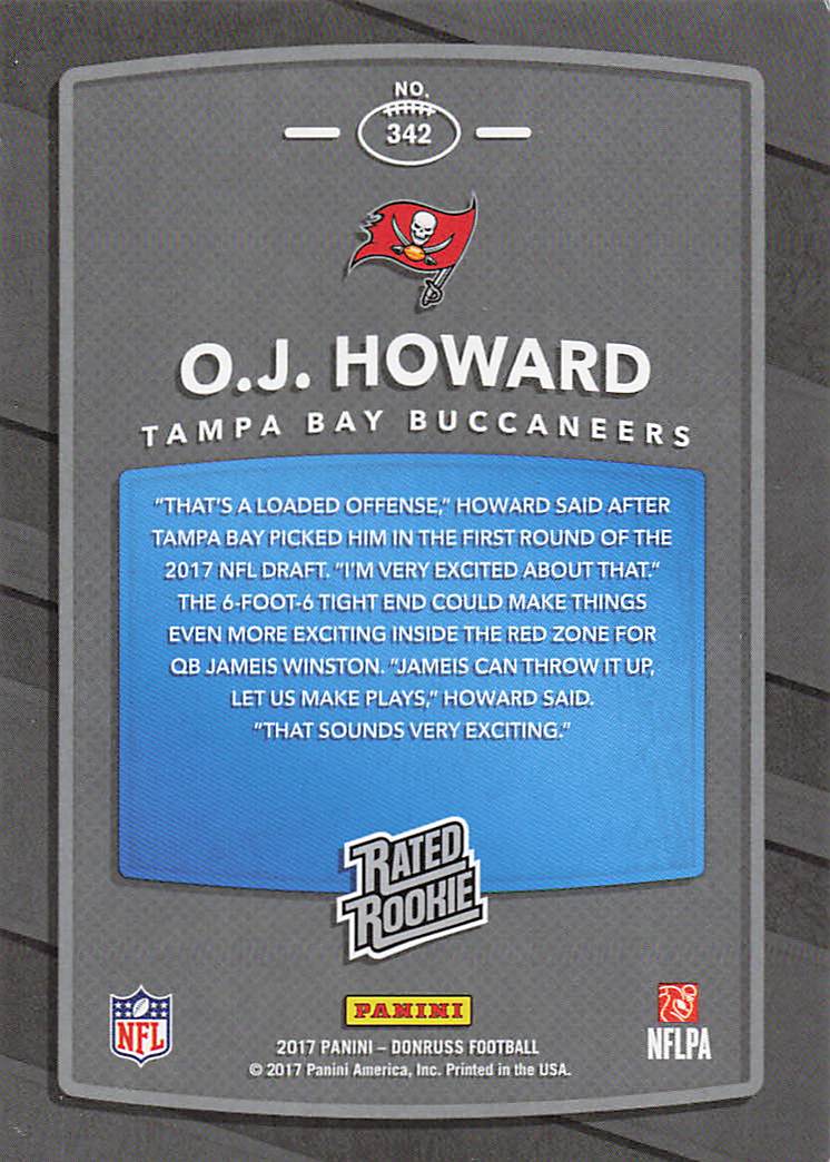 2017 Donruss Football Press Proof Blue O.J. Howard #342 Rookie