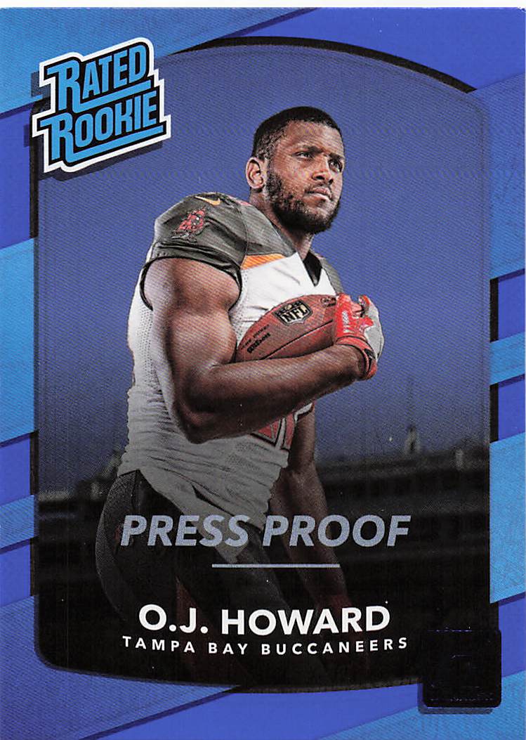 2017 Donruss Football Press Proof Blue O.J. Howard #342 Rookie