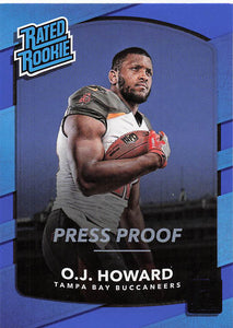 2017 Donruss Football Press Proof Blue O.J. Howard #342 Rookie