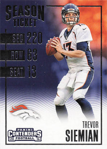 2016 Panini Contenders Football Trevor Siemian #64