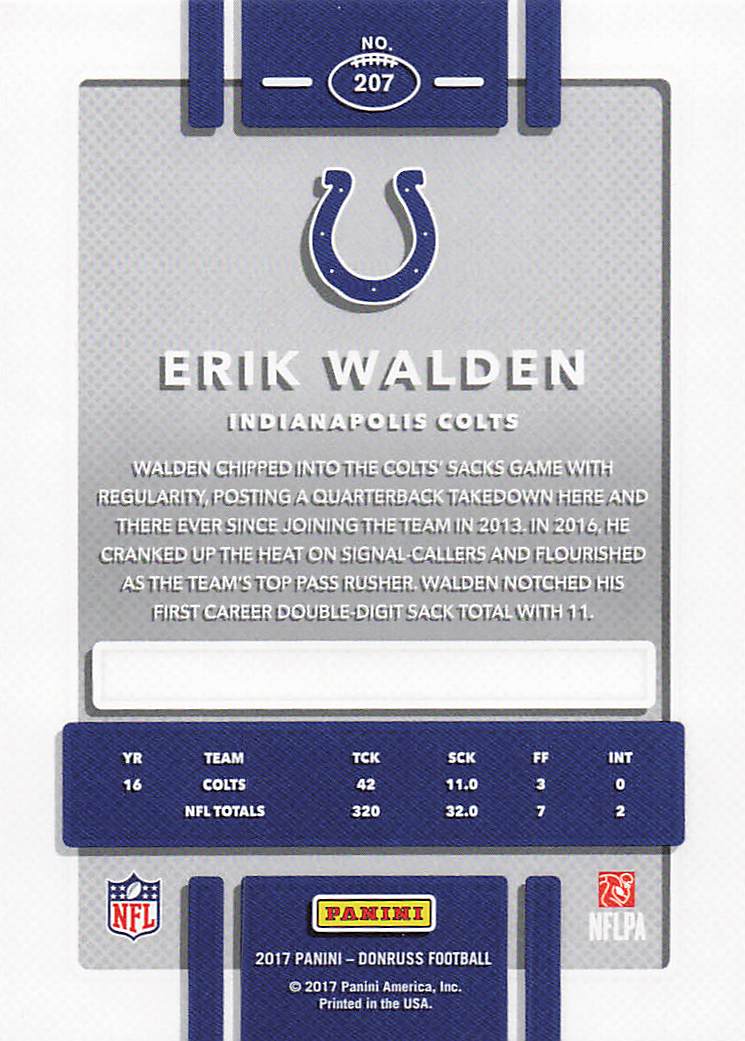 2017 Donruss Football Erik Walden #207
