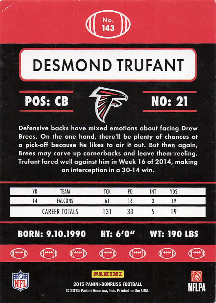 2015 Donruss Football Desmond Trufant #143
