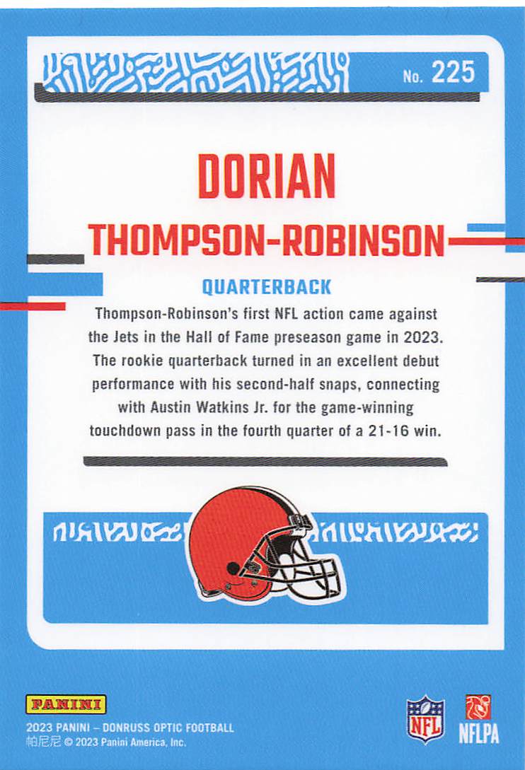 2023 Donruss Optic Football Dorian Thompson-Robinson #225 Rookie