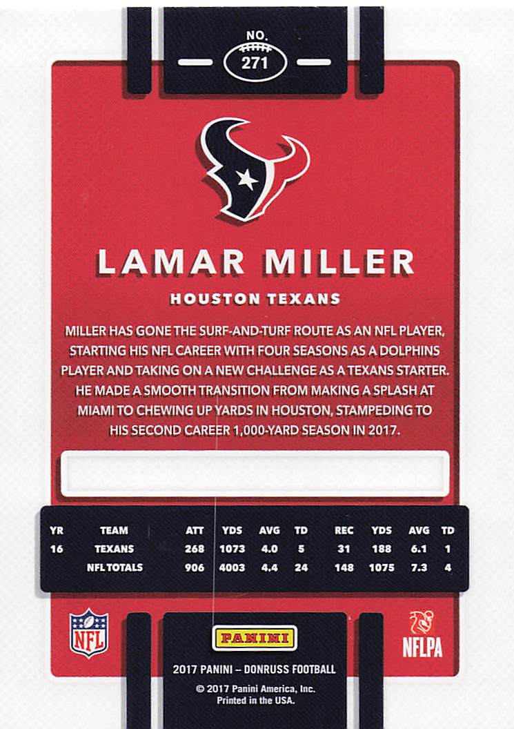 2017 Donruss Football Lamar Miller #271