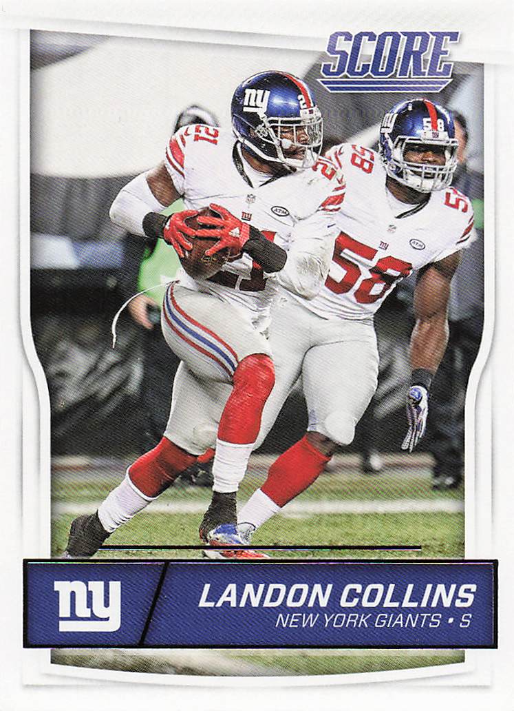 2016 Score Football Scorecard Landon Collins #218