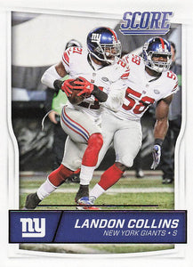 2016 Score Football Scorecard Landon Collins #218