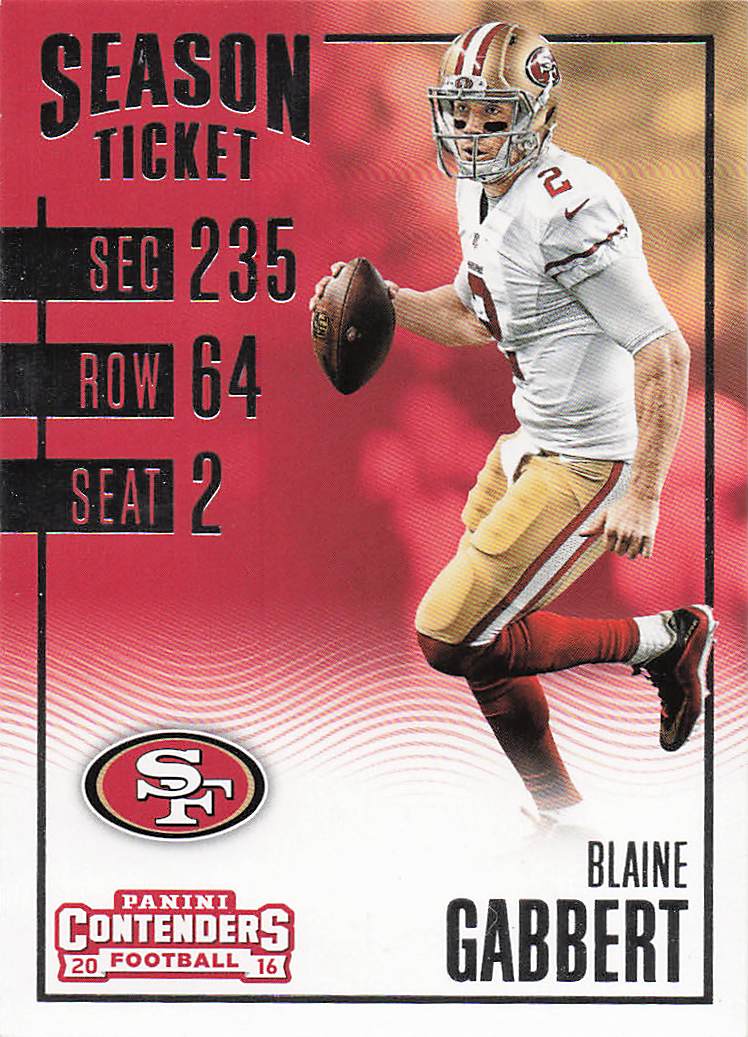 2016 Panini Contenders Football Blaine Gabbert #19