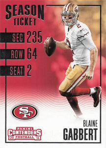 2016 Panini Contenders Football Blaine Gabbert #19