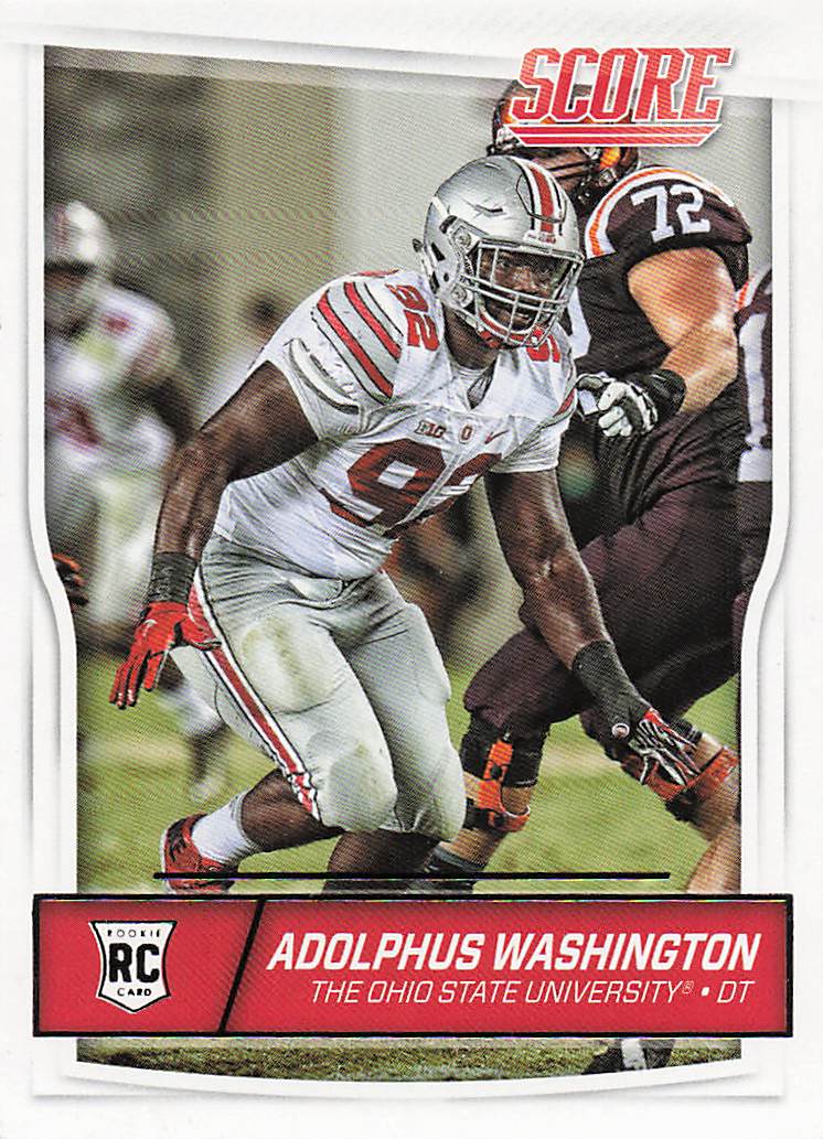 2016 Score Football Adolphus Washington #393 Rookie
