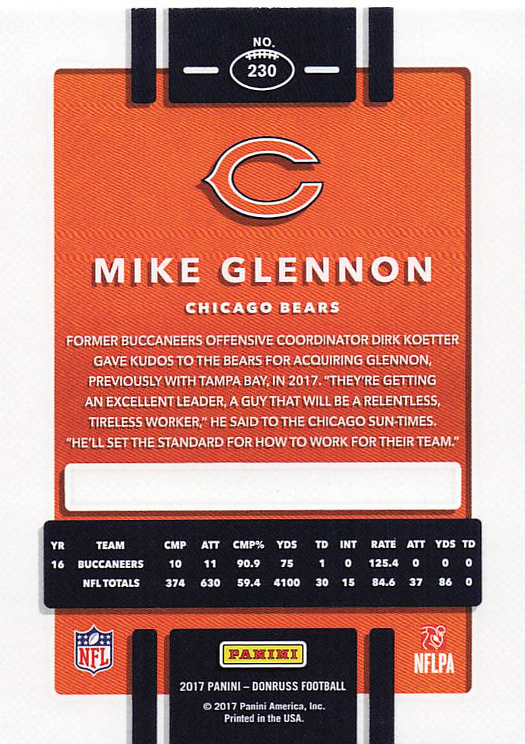 2017 Donruss Football Mike Glennon #230