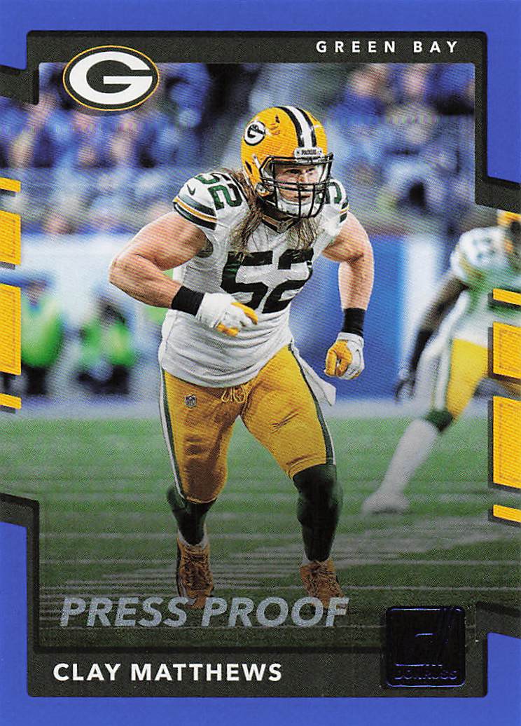 2017 Donruss Football Press Proof Blue Clay Matthews #103