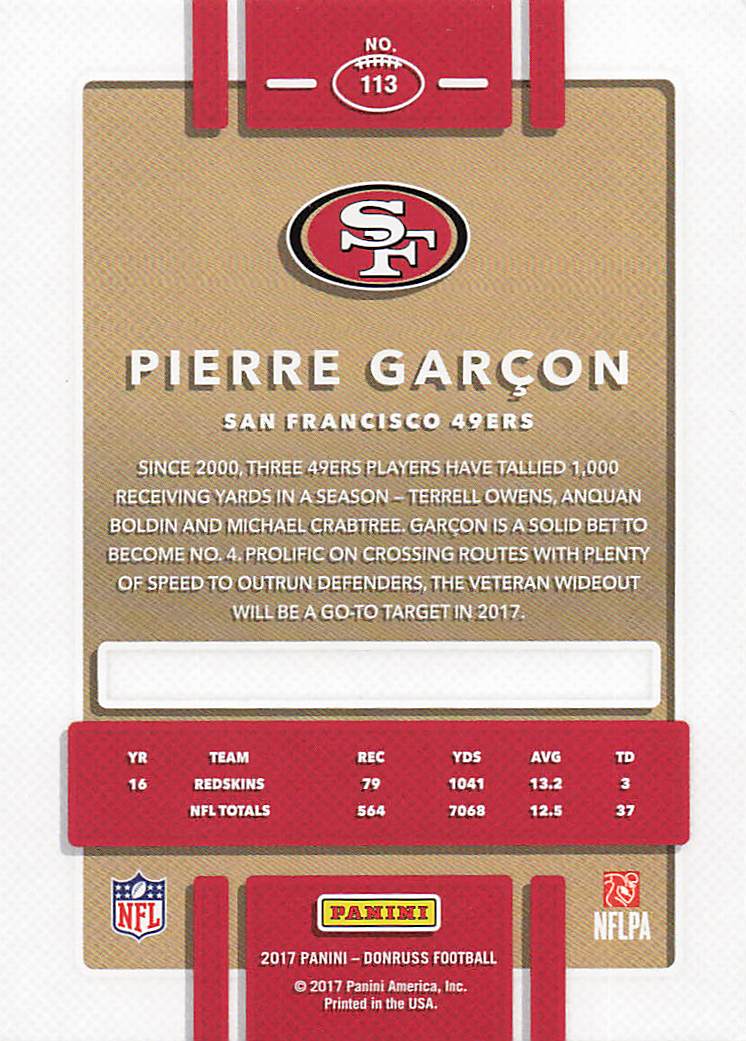 2017 Donruss Football Pierre Garcon #113