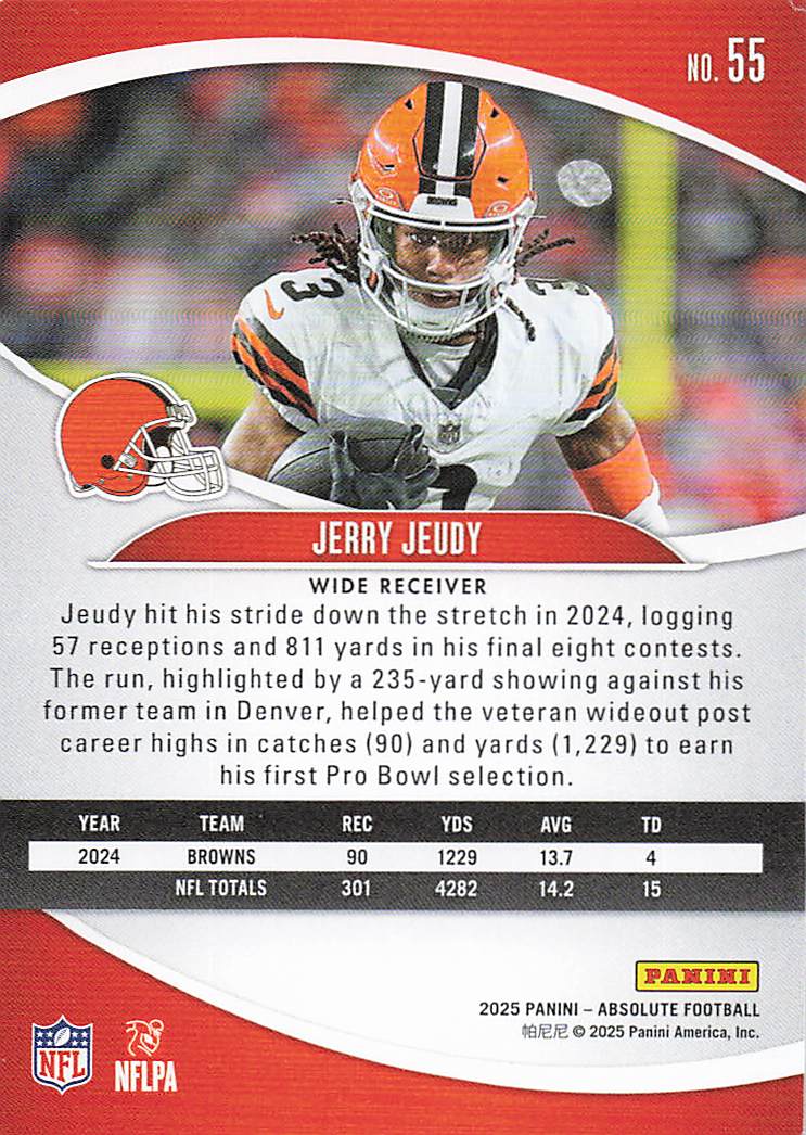 2025 Panini Absolute Football Retail Jerry Jeudy #55