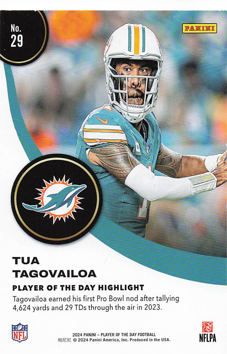 2024 Panini Player of the Day Football Tua Tagovailoa #29